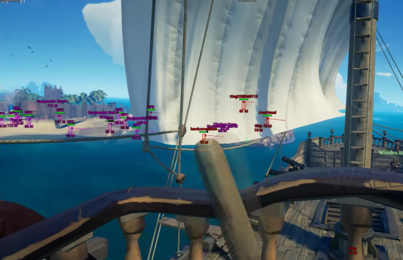 An image taken from a hack provider’s YouTube video showing off aimbotting and ESP hacks.